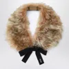 Prada Shearling Shawl With Tie Women In Brown