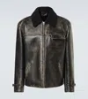 Prada Nappa Leather And Shearling Jacket In Black