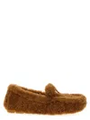 Prada Shearling-lined Loafer In Brown