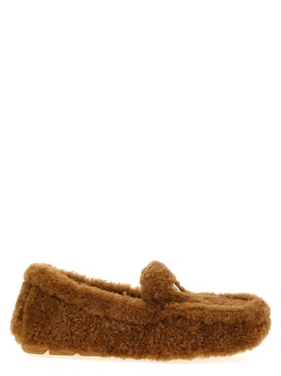 Prada Shearling-lined Loafer In Brown