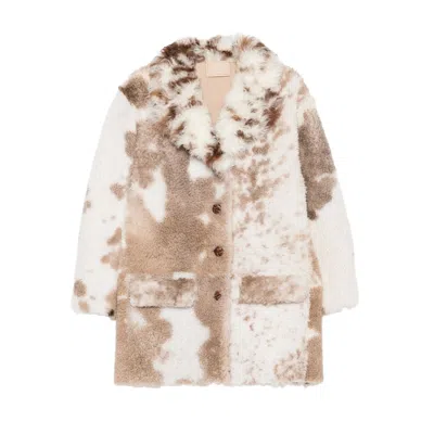 PRADA SHEEPSKIN FLAP-POCKETS COAT