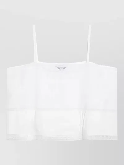 Prada Sheer Lace Slip Dress Spaghetti Straps In White