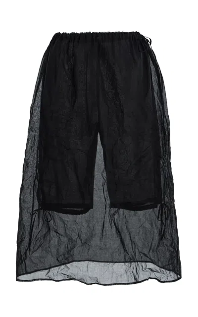 Prada Sheer Organza Skort In Black