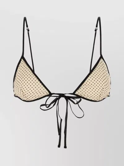 PRADA SHEER POLKA DOT BRA WITH ADJUSTABLE STRAPS