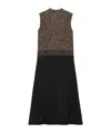 Prada A-line Sleeveless Wool Blend Dress In Black