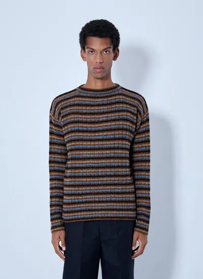 Prada Shetland Wool Boatneck Sweater In Multi