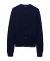 Prada Strickjacke Aus Shetlandwolle In Blue