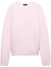 Prada Wool Stretch Pant Cuffed Hem In Pink & Purple
