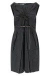 Prada Shetland Wool Dress In Black