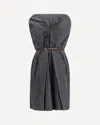 Prada Shetland Wool Dress In Gray