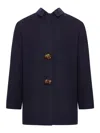 Prada Shetland Wool Jacket With Jewel Buttons In Blue