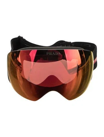 Pre-owned Prada Shield Eyeglasses In Black