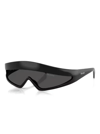 Prada Shield-frame Sunglasses In Black