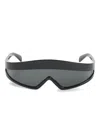 Prada Shield-frame Sunglasses In Schwarz