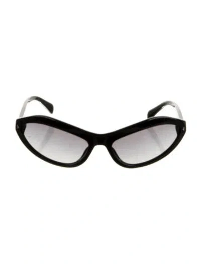 Pre-owned Prada Shield Gradient Sunglasses In Black