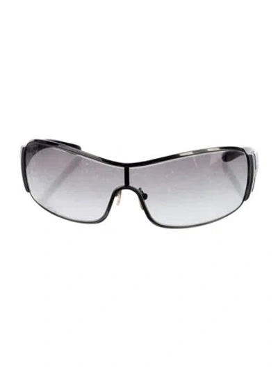 Pre-owned Prada Shield Gradient Sunglasses In Black