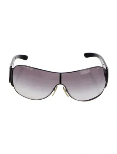 Pre-owned Prada Shield Gradient Sunglasses In Black