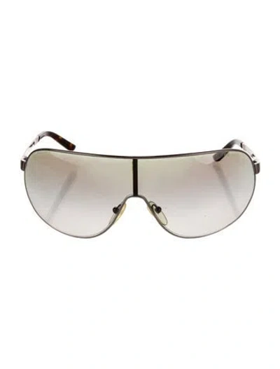 Pre-owned Prada Shield Gradient Sunglasses In Gray
