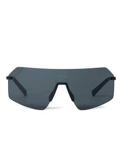 Prada Shield Integrated Nose Pads Sunglasses In Gray