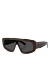 Prada Shield Sunglasses, 148mm In Brown