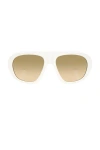 Prada Eyewear Oversized Pilot Sunglasses In White