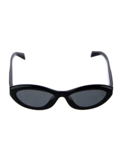 Pre-owned Prada Shield Tinted Sunglasses In Black