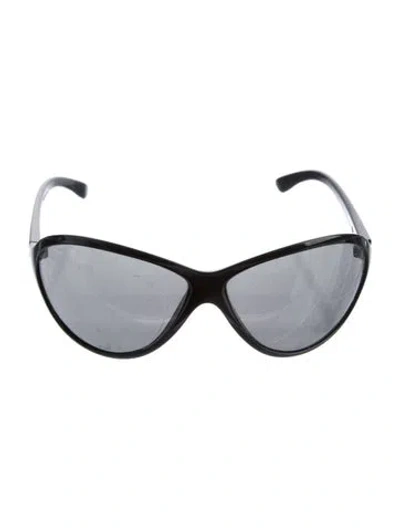 Pre-owned Prada Shield Tinted Sunglasses In Black