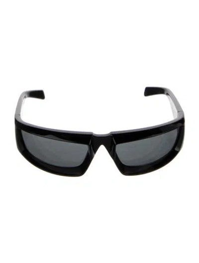 Pre-owned Prada Shield Tinted Sunglasses In Black