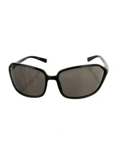 Pre-owned Prada Shield Tinted Sunglasses In Black