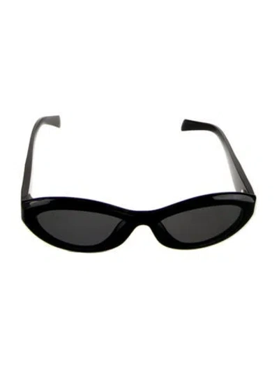 Pre-owned Prada Shield Tinted Sunglasses In Black