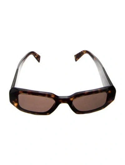 Pre-owned Prada Shield Tinted Sunglasses In Black