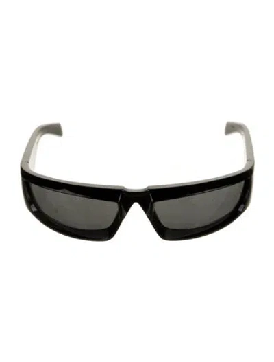 Pre-owned Prada Shield Tinted Sunglasses In Black