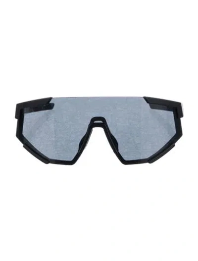 Pre-owned Prada Shield Tinted Sunglasses In Black