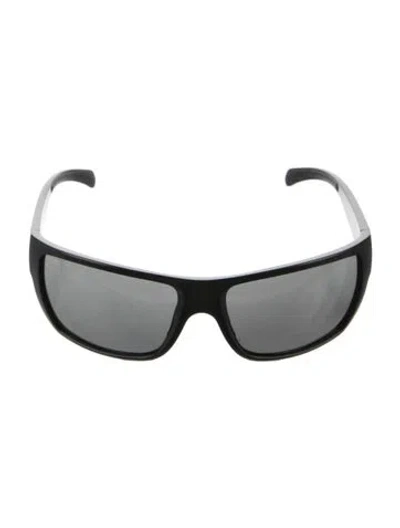 Pre-owned Prada Shield Tinted Sunglasses In Black