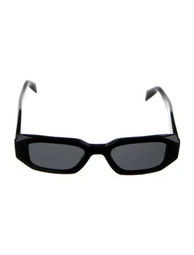 Pre-owned Prada Shield Tinted Sunglasses In Black
