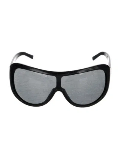 Pre-owned Prada Shield Tinted Sunglasses In Black