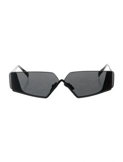 Pre-owned Prada Shield Tinted Sunglasses In Black