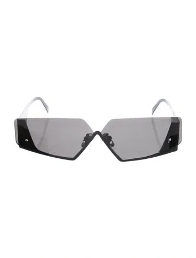 Pre-owned Prada Shield Tinted Sunglasses In Black