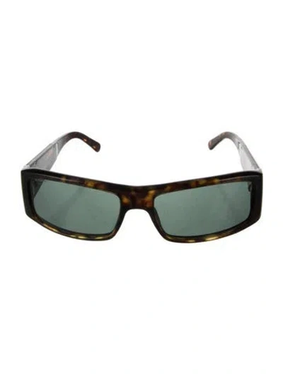 Pre-owned Prada Shield Tinted Sunglasses In Black