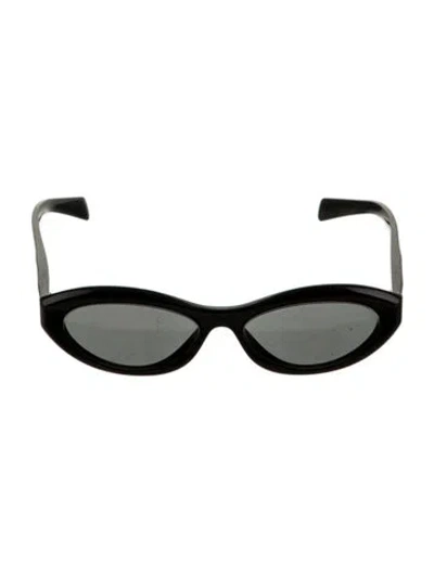 Pre-owned Prada Shield Tinted Sunglasses In Black