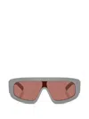 Prada Eyewear Geometric Frame Sunglasses In Gray