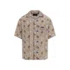 Prada Viscose And Silk Shirt In Neutral