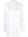Prada Crystal-button White Cotton Shirt