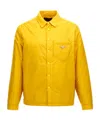 Prada Re-nylon Shirt Jacket Casual Jackets And Parka Yellow In Yellow