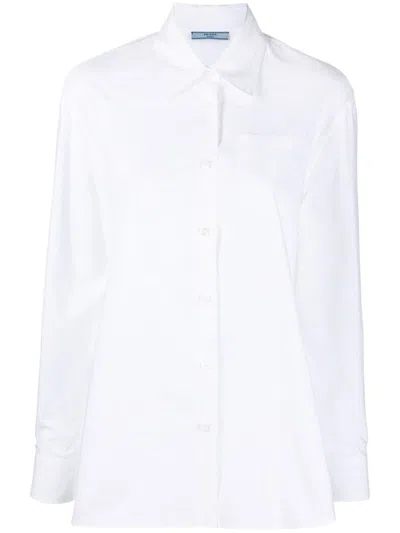 Prada Cotton Shirt In White