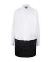 Prada Cotton And Re-nylon Shirt Dress In White