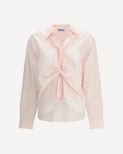 PRADA SHIRT IN COTTON WITH A RIBBON DETAIL
