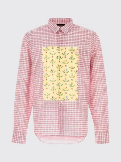 Prada Shirt Men  In Burgundy