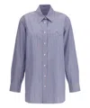 Prada Striped Shirt Shirt And Blouse Multicolor In Multicolor