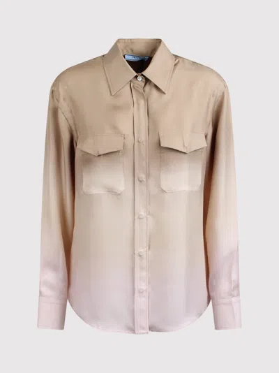 Prada Shirt With Shaded Effect In Brown